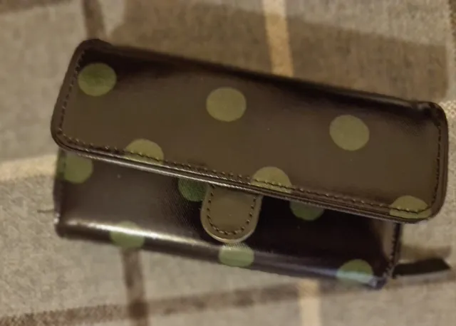 Cath Kidston Wallet Purse Green Polka Dots New