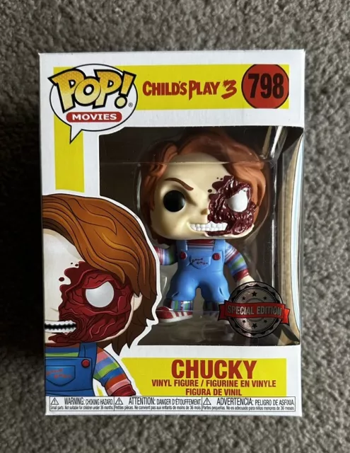 Funko Pop Movies Child's Play 3 #798 Chucky (Battle Damaged) Vaulted Vinyl