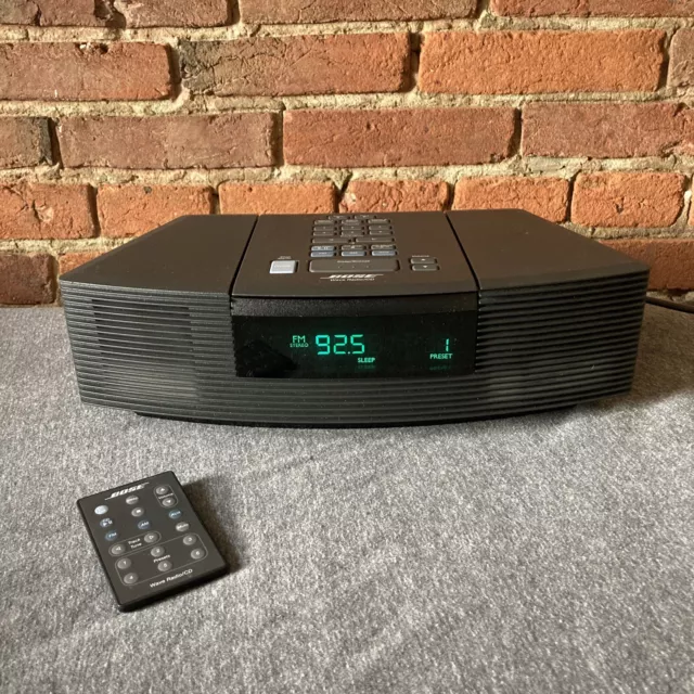 Bose Wave Radio w/ Remote AM/FM CD Player Alarm Black Model AWRC-1G Tested Bose Wave Radio w/ Remote AM/FM CD Player Alarm Black Model AWRC-1G Tested