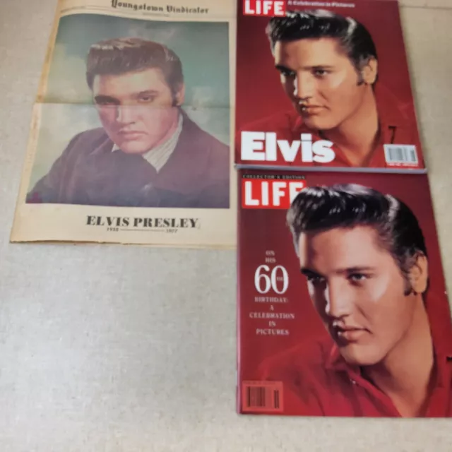 Elvis Presley LIFE Celebration Magazines Newspaper Lot