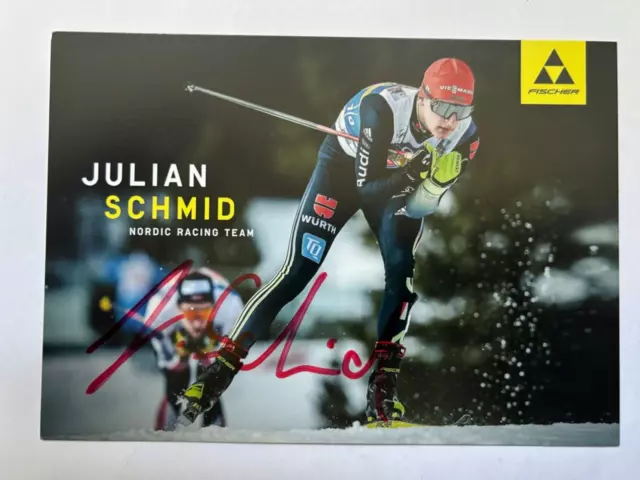 orig. Autogrammkarte Olympia 2022 Nordische Kombination NoKo Julian Schmid