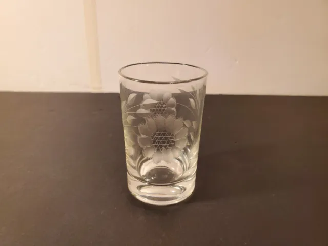 Wj Hughes Cornflower Cocktail Glass Cut Glass Vintage Mcm 4 Oz