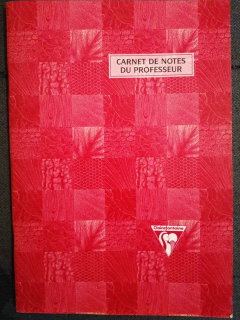 CAHIER DE NOTES DU PROFESSEUR CLAIREFONTAINE 3 CLASSES dans le même carnet