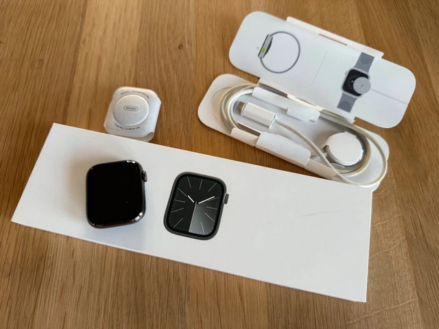 APPLE WATCH SERIES 9, 45mm, Graphite Steel (GPS + cellular), Midnight ...