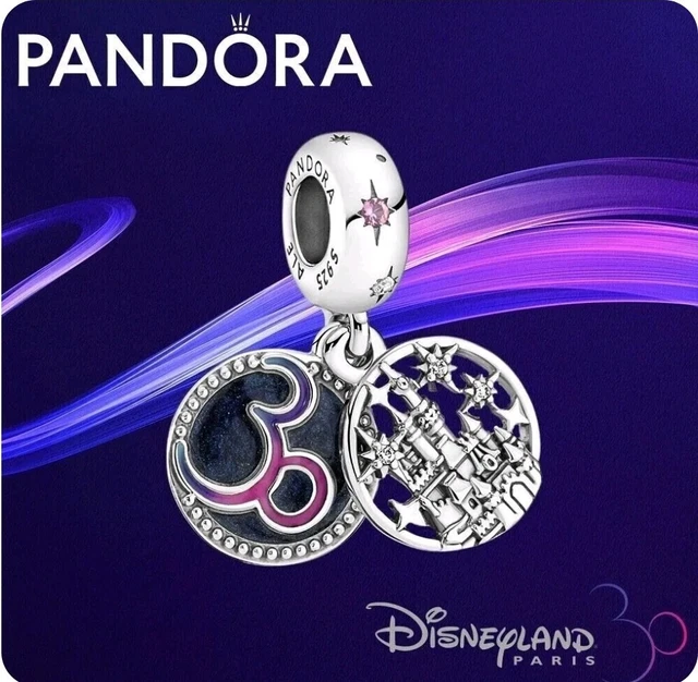 DISNEYLAND PARIS PARK Exclusive Pandora 30th Anniversary Charm Silver