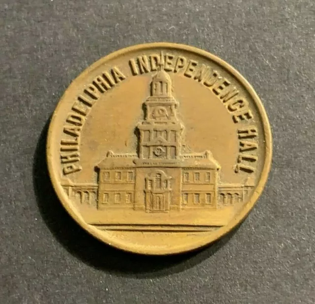 Philadelphia Lord's Prayer Medal Religious Christian Token Independence Hall