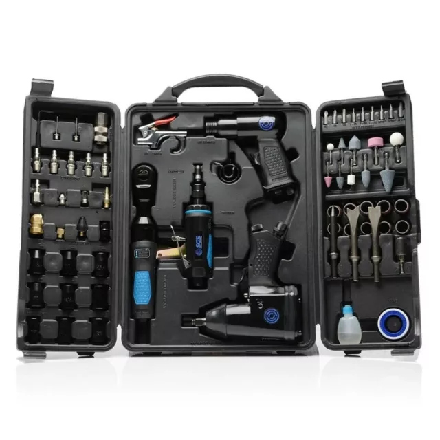 71pcs Air Tool Kit Set Impact Wrench Die Hammer Ratchet Grinder Garage Workshop