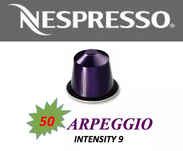 STOCKUP SPECIAL!! 50 Arpeggio Nespresso Capsule *BNIB* FREE EXPRESS POST!!!