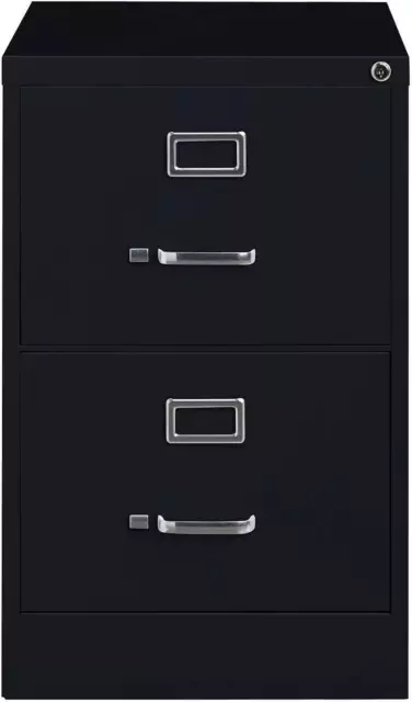 25" Deep Vertical File Cabinet 2-Drawer Legal Size, Black, 14413