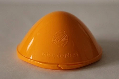 NippleNest Breastfeeding Nipple Shield Case Patented Drying Rack Orange New