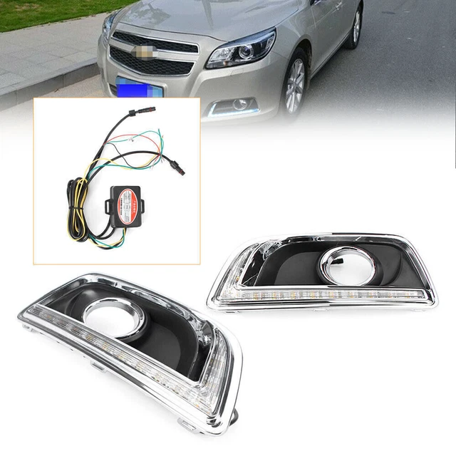 Luce da corsa anteriore LED diurna svolta segnale nebbia adatta Chevy Malibu 2013 2014