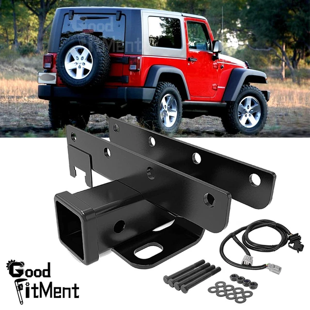 2 INCH TOW Trailer Hitch Receiver Kit + Wiring Harness For 2016 Jeep