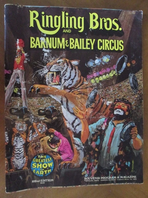 Affiche Rigide Vintage Ringling Bros Circus – Panneau D'exposition 22x14, 2006, USA