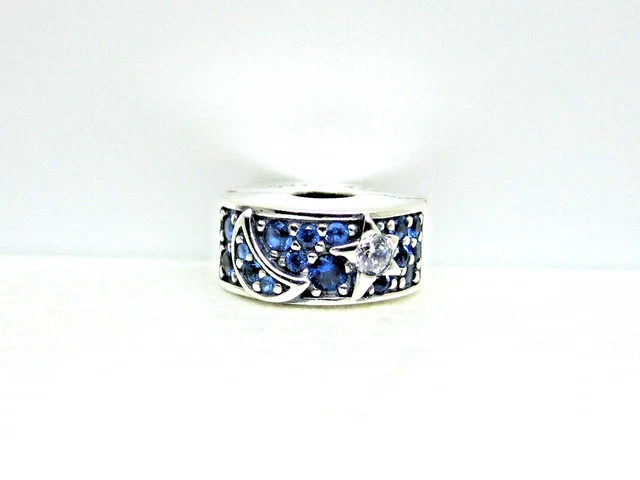 Authentic Pandora #792681C01 Celestial Sun, Star & Moon Clip Charm