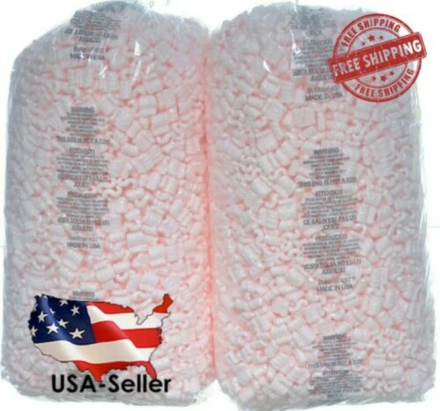Pink Anti Static Packing Peanuts 7 cu ft lot 2 x 3.5 cu ft Bags Fill 52 Gallon ⭐