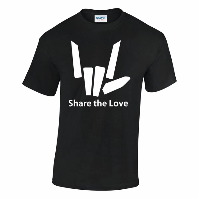 T-shirt unisex Share The Love bambini e adulti top