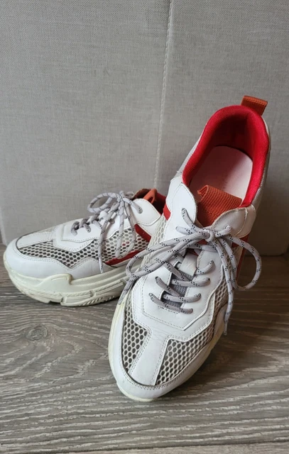 EMMA HYACINTH PLATFORM Trainers Mesh White Red Uk 4 35.00 PicClick UK