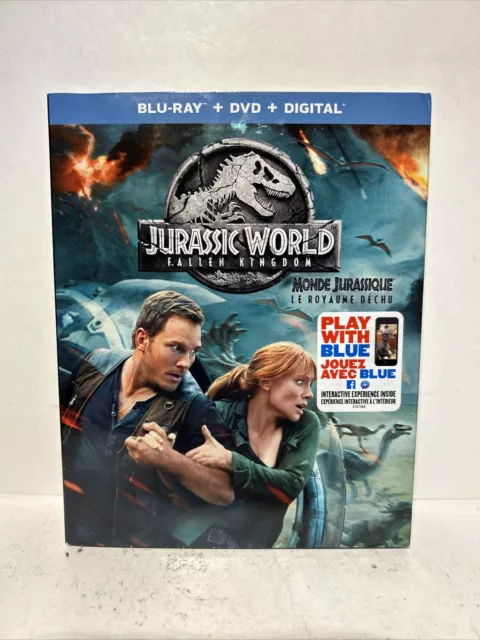 Jurassic World Fallen Kingdom (Blu-ray/DVD, Canadian, 2018) NEW Sealed Slip