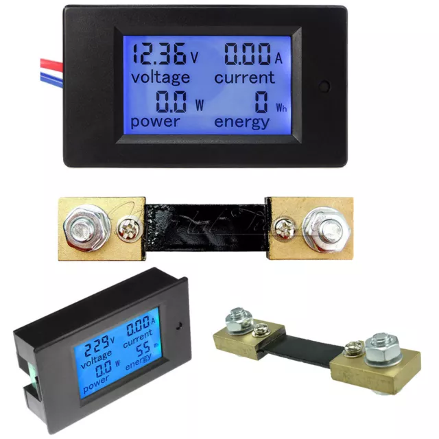 DC 6,5~100V/AC 80~260V 20-50-100A LCD Display Digitale Volt Amp Misuratore di Potenza