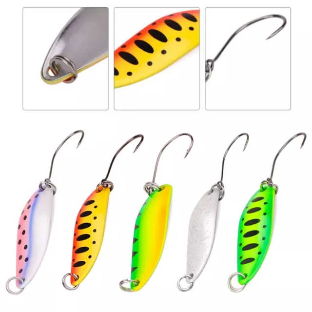 112pcs Artificial Bait Trout Spoons Fishing Lure Spoon Kits Attractive