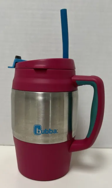 Bubba 34oz Travel Keg Mug Pink Plastic Stainless Steel Insulated Hot Cold