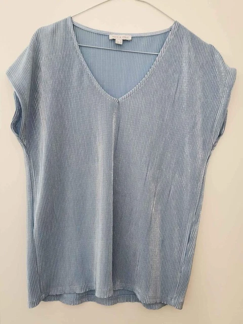 T-SHIRT / TOP maniche corte - colore AZZURRO / ARGENTO - Taglia M