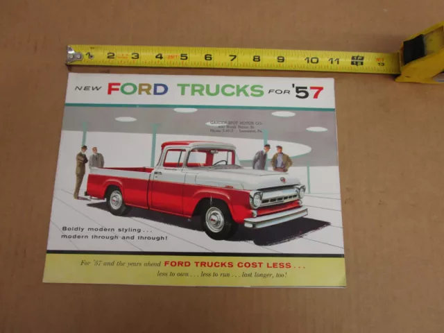 1957 Ford Trucks pickup F100 F250 F350 C550 C600 sales brochure 16 page ORIGINAL