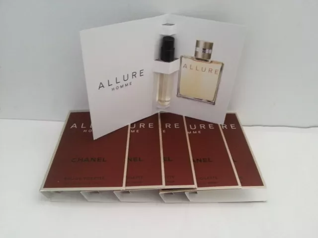 Allure Homme Lot Échantillons Eau De Toilette Vaporisateurs Tous Neufs