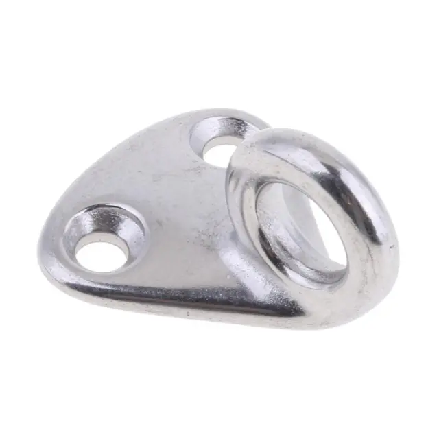 Stainless Steel Oblong Pad Eye Plate Staple Hook Heavy-Duty