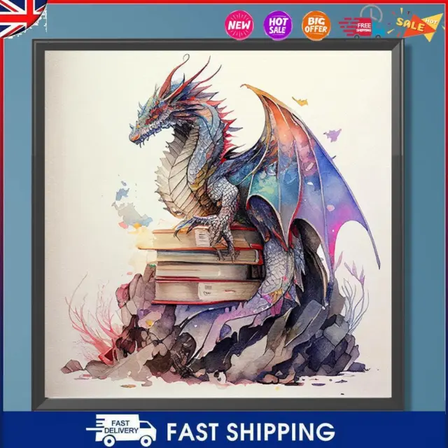 Paint By Numbers Kit DIY Oil Art Dragon Picture Home Wall Decoration 40x40cm C-
