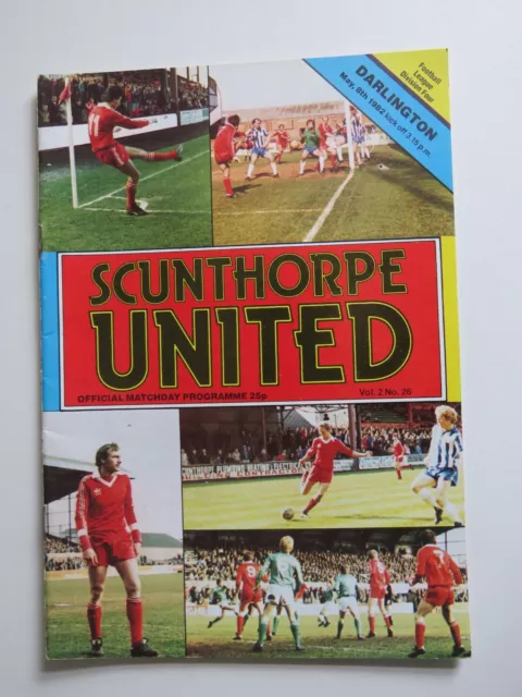 Scunthorpe United v Darlington 1981-82 - Division 4 - 8th May 1982