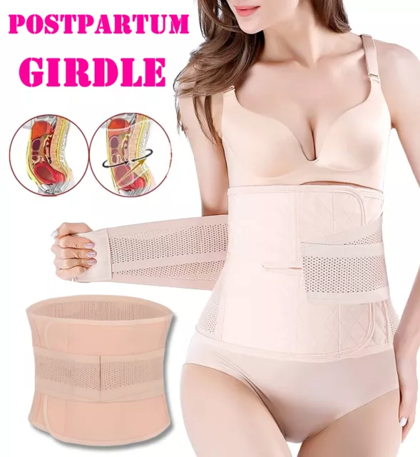  QEESMEI Postpartum Belly Band Abdominal Binder Post Surgery  C-section Belly Binder Wrap Girdle Recovery Belt Back Support