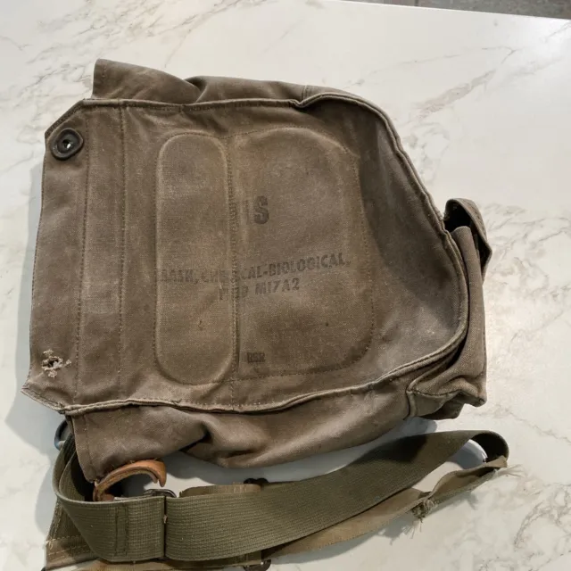 Vintage US Military Field Biological Chemical Gas Mask BAG only -M17 A2