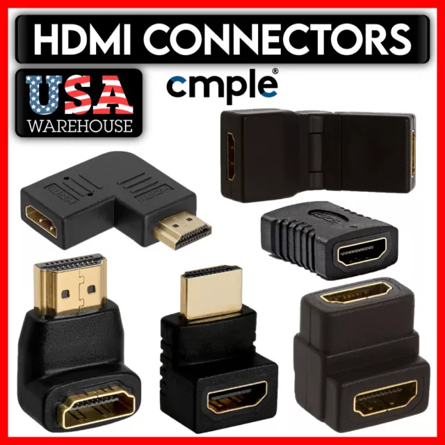 Conector HDMI Acoplador HDMI Adaptador Extensor Macho o Hembra Arriba Abajo Derecha Izquierda