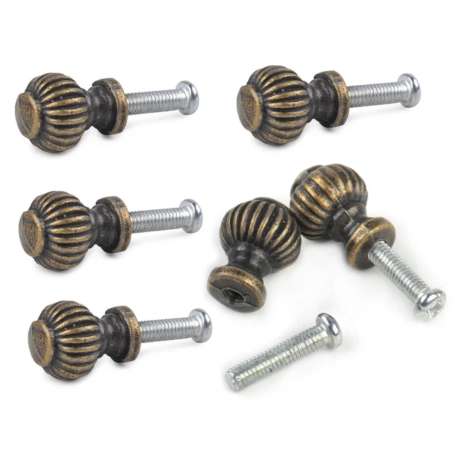 6pcs Lantern Antique Bass Cabinet Knob Drawer Jewelry Box Cupboard Pull Handle