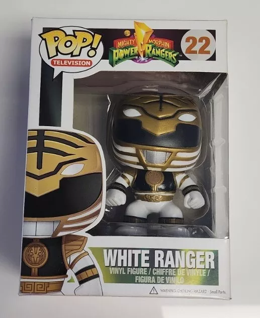 Power Rangers White Ranger Funko Pop Television 22 Mighty Morphin Boxed Vinyl