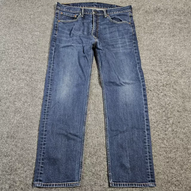 Levis 505 Jeans Mens 38x30 Medium Wash Flex Straight Leg Regular Fit Stretch