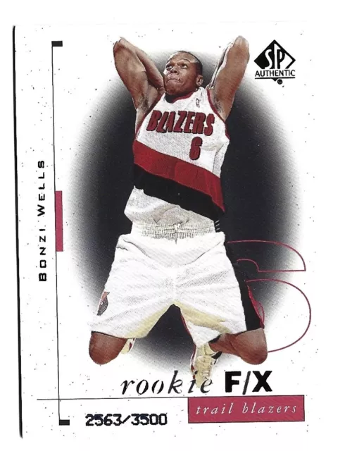 1998 Upper Deck Ud Sp Authentic 101 Bonzi Wells Rookie Card Rc #/3500 A