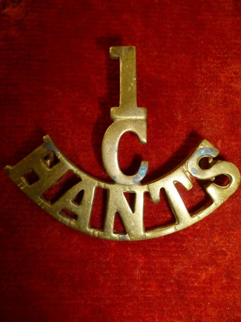1 / C / HANTS Brass Shoulder Title, 1st Cadet Battalion, The Hampshire Regiment