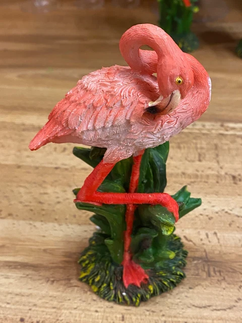 Vintage Resin Flamingo Bird 5 1/2" New Old Stock