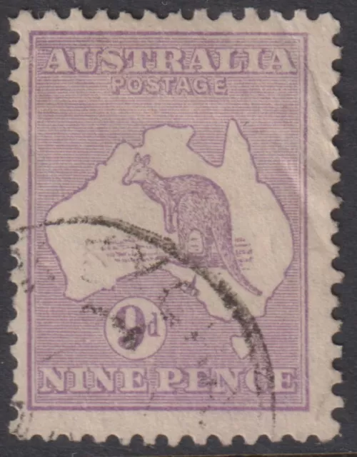 AUSTRALIA - 1915 ROO 2nd Wmk 9d VIOLET  SG 27 FU Cv $90 [D9794]