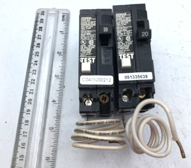 SIEMENS LOT OF 2 Type BLF Class A Circuit Breaker & Ground Fault ...