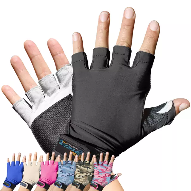 Sun Safe Gloves UPF 50+ Sun Protection Australia Fishing Kayaking Cycling Board