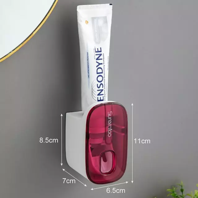 Automatic Toothpaste Dispenser Wall Mount Lazy Squeezer Toothbrush Holder