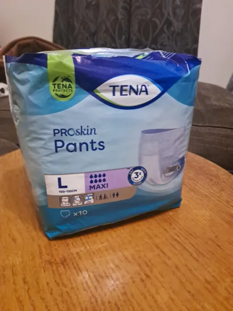 TENA Proskin Pants Maxi - Large - Case - 8 Packs of 10 (80 Incontinence  Pants)