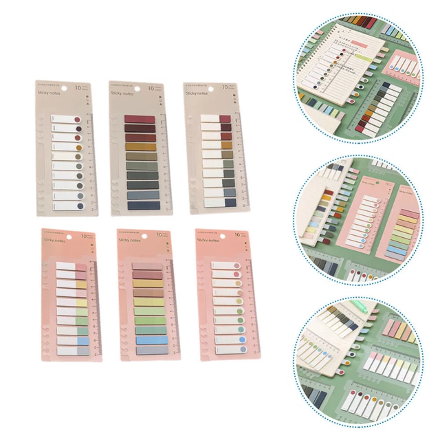 6 pegatinas de clasificación con pestañas de colores pegatinas banner de estudiantes