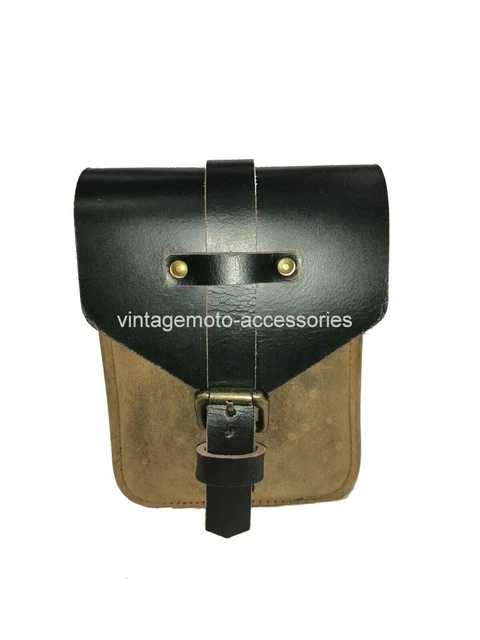 NEW PURE LEATHER MAGNETIC TOOL BAG TANK POUCH ( Fits: ROYAL ENFIELD )