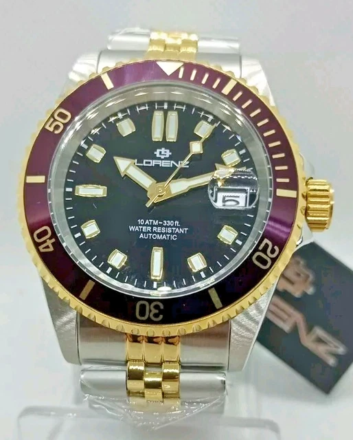 Seestern Sub 300 Automatique - Plongeur En Acier Avec Cadran Jaune & Saphir - Montre Homme Automatique Vintage