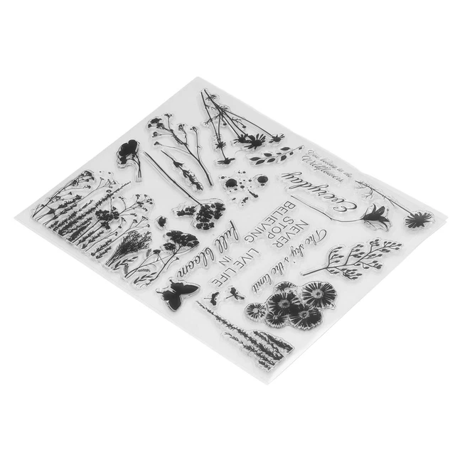 Poinçons Transparents Tampon Transparent 3pcs Pour Faire De L'artisanat