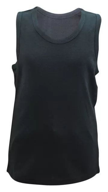 Boys Ex Store Vest Tank Top Cotton Black Size Age 3 to 10 Years